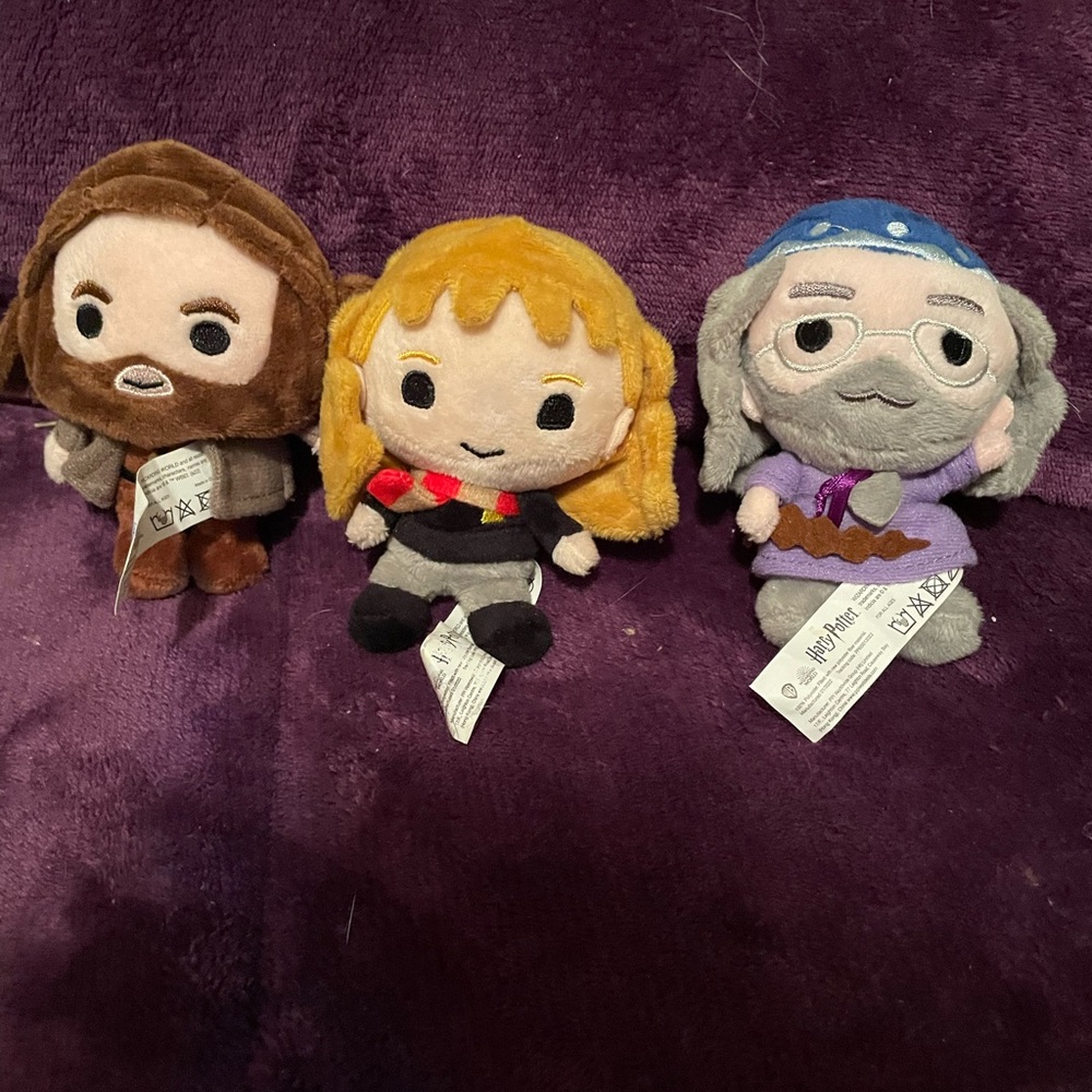 Harry Potter Plush Toy Trio - Brown, Yellow, Purple